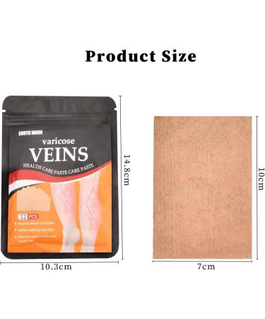 Varicose Veins Treatment for Legs 12PCS Varicose Veins Patch Spider Veins Removal for Legs Treatment Patch Relief Leg Pain Strengthen Capillary Health & Improve Blood Circulation - Buy Online on GoSupps.com