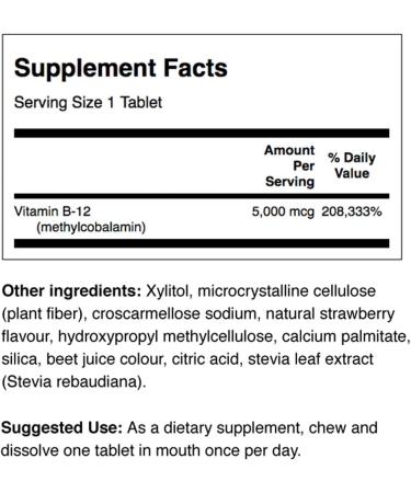 Swanson B12 5000 mcg - 60 Tablets for Energy & Wellness â€“ Buy Now! - Buy Online on GoSupps.com