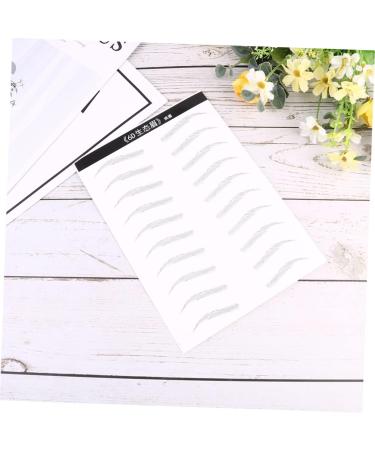HAPINARY 6 Sheets Pairs Artificial Eyebrow Patch Eyebrow Waterproof Clear Artificial Hairs Eyebrow Gel Black - Buy Online on GoSupps.com