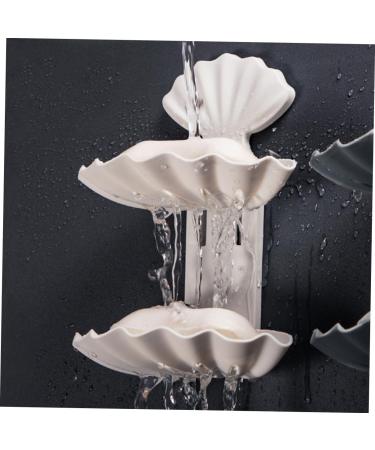 Ciieeo 2 Pcs Soap Dish Soap Holder Shell Soap -mounted White Shelf - Buy Online on GoSupps.com
