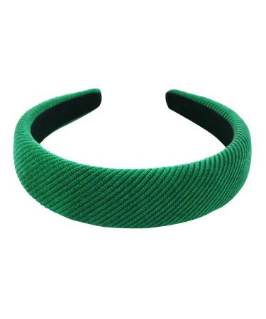 axy Wide headband with fabric padded cord - Beautiful headband hair accessory headband HRK5A (green)