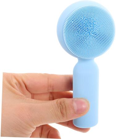DRESSOOS Silicone Face Brush Silicone Facial Scrubber Exfoliating Face Scrubber Face Scrub Brush Face Exfoliator Face Exfoliating Brush Face Washing Brush Skincare Brush Silicone Scrubber 11x5cm Sky-blue - Buy Online on GoSupps.com