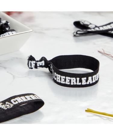 50 Pack Black Cheer Bracelets for Girls - Pom Pom Design Ponytail Holder for Cheerleader Gifts (4 In) - Buy Online on GoSupps.com