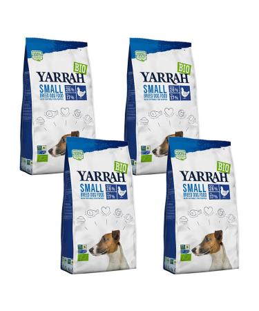 Yarrah - Organic Dry Dog Food with Chicken for Small Breeds - 2 kg - Pack of 4