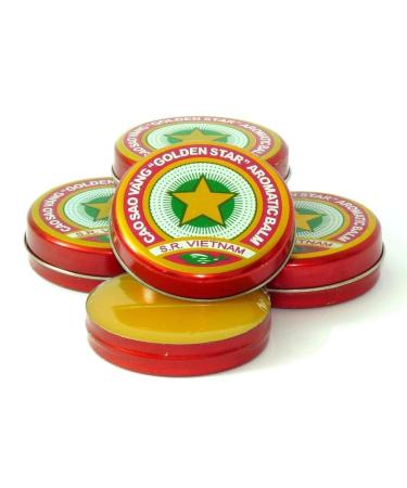 12 Boxes X 3 Grams (Net Weight) Golden Star Balm Cao Sao Vang Vietname