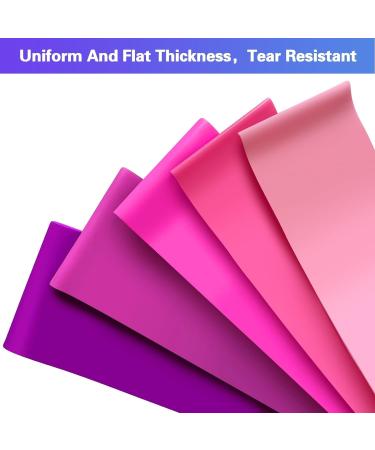 Resistance Bands Exercise Workout Bands for Women and Men 5 Set of Stretch Bands for Booty Legs Pilates Flexbands Home Fitness Yoga (Purple & Pink) - Buy Online on GoSupps.com