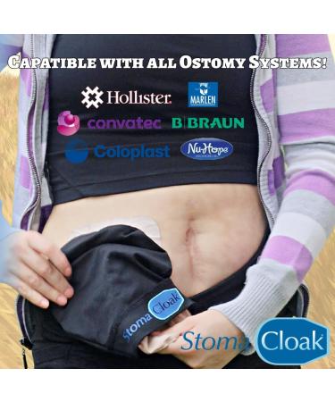 StomaCloak Ostomy Pouch Cover - Discreet Odor Control & Leak Protection for Colostomy Ileostomy Urostomy - 3-Pack Black (2.75S - 70mm - Buy Online on GoSupps.com