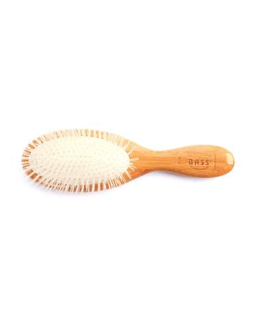 Ultra Flex Detangling Hair Brush - Bass Brushes | Bamboo Handle, Medium Oval, Dark Finish - Model 828-DB - Buy Online on GoSupps.com