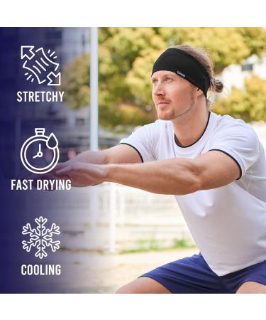 CHARM Casualbox Sport Headband - Moisture Absorbent Yoga Hairband | Sweatband in Blue for Active Lifestyle - Buy Online on GoSupps.com