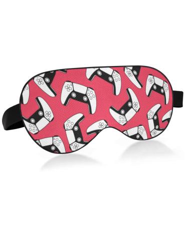 Sleep Mask Light Blocking Game Controller Eye Mask for Sleeping with Adjustable Strap Drawing Soft Lightweight Eye Cover Blindfold for Men Women Work Travel Naps
