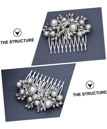 MAGICLULU 1pc Hair Comb Pearl Hair Pins Wedding Hair Accessories Wedding Headpiece Women Hairpin Comb Hair for Women Pearl Hairpins Wedding Hairpin Bridal Headdress Bridal Hair Accessories - Buy Online on GoSupps.com