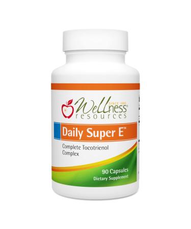 Wellness Resources Daily Super E - Superior Full Spectrum Tocotrienols - High in Gamma, Delta, and Alpha (90 Capsules) 90 Count (Pack of 1)