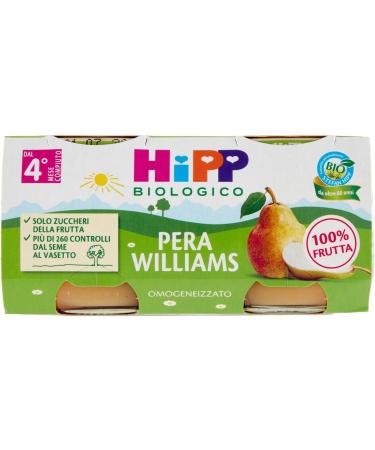 Hipp Homogenized Williams Pear 100% Organic 2 x 80g - Buy Online on GoSupps.com
