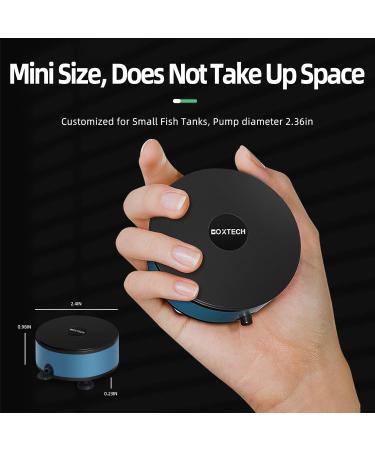 Boxtech Mini Aquarium Air Pump - Oxygen Ventilation Bubbler Kit for 1.5-7 Gallon Fish Tanks with Air Stone & Hose - Buy Online on GoSupps.com