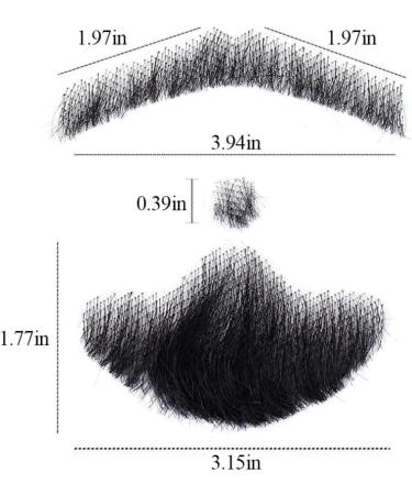 Faux Hommes Barbe de la Barbe r elle Moustache Moustache Barbe la Vie comme la Moustache de Vraie Cheveux Fausse Moustache pour l'homme Vie comme la Moustache de Vraie Cheveux - Buy Online on GoSupps.com