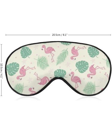 Flamingo and Leaf Sleep Mask for Men and Women - Adjustable Strap Eye Cover for Blocking Light during Night Sleep, Travel, and Naps - Buy Online on GoSupps.com