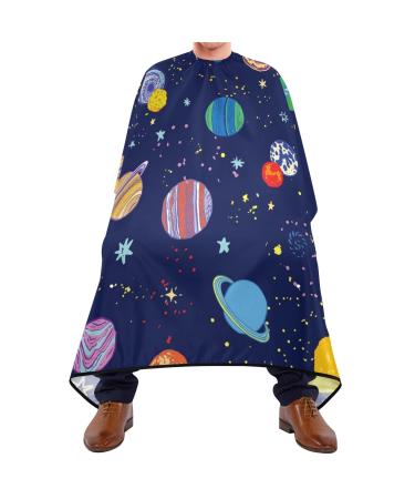 Waterproof Barber Cape -cartoon star pattern Cheetah Haircut Bib for Men Unisex Hair Cutting Cape(8rp1a)