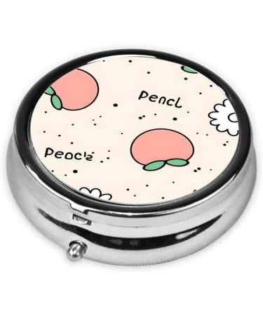 Peachy Cutieround Pill Box - 3 Compartment Travel Organizer | Portable Black Pill Box for International Shipping - Buy Online on GoSupps.com