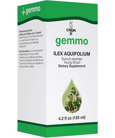 UNDA Gemmo Therapy Ilex Aquifolium | English Holly Young Shoot | 4.2 fl. oz.