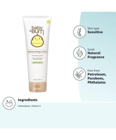 Baby Bum Everyday Lotion | Moisturizing Body Lotion for Sensitive Skin | Shea & Cocoa Butter | Natural Fragrance | 8oz | Gluten-Free & Vegan - Buy Online on GoSupps.com