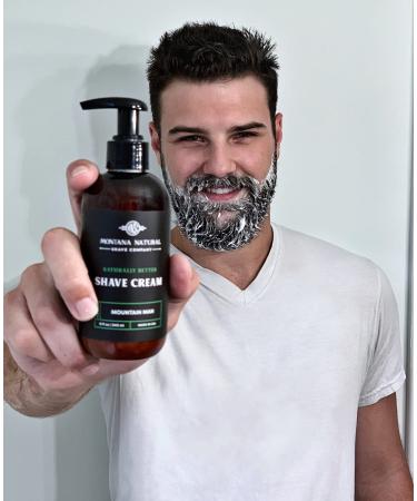 MNSC Rosemary Mint Shave Cream - Hypoallergenic All-Natural & Handcrafted in USA | Smooth Shaving for All Skin Types - Buy Online on GoSupps.com