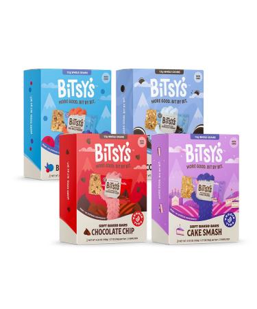 Bitsy's Soft Baked Bars Variety Pack with Whole Grains - 20 Individually Wrapped Kid Snacks - Buy Online on GoSupps.com