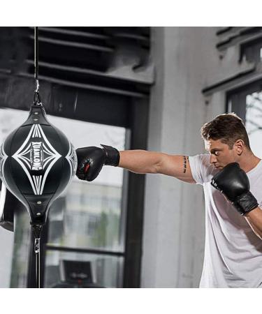 XUANLONG Double End Bag Boxing Speed Dodge Ball - Black PU Leather MMA Punch Bag for Home Gym Workout and Agility Training (Upgraded) - Buy Online on GoSupps.com