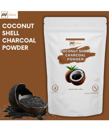 mGanna Coconut Shell Charcoal Powder (0.5 lbs / 227 g) Ideal for Teeth Cleaning Face Masks Scrubs and Soap Making - Buy Online on GoSupps.com