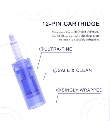 Dr. Pen Microneedling A6 Cartridge 12-pin Stainless Steel Cartridges for Ultima A6 10 pcs/pack - Buy Online on GoSupps.com