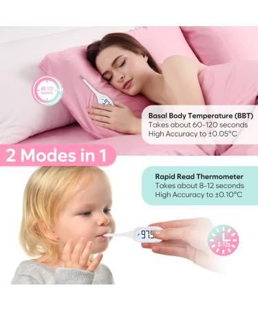 Digital Basal Body Thermometer for Ovulation Tracking | Easy Home Accurate BBT with Large LCD Display | High Precision Oral Thermometer - EBT-013 - Buy Online on GoSupps.com