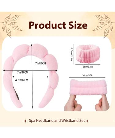 Ottsas Skincare Headband and Wash Wristbands Set for Women - Blue Terry Cloth Sponge Headbands for Facial Cleansing and Makeup Removal - Buy Online on GoSupps.com