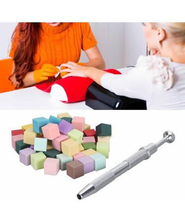 Portable Nail Sponge Buffer Block Versatile Mini File with Clip for Manicure Tofu Cubes - Buy Online on GoSupps.com