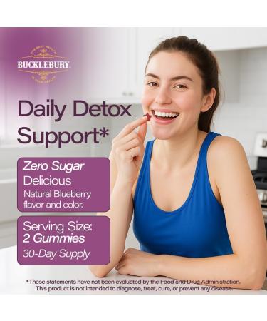 Bucklebury Sugar-Free Milk Thistle Gummies 1000mg with Natural Blueberry Flavor - Vegan Gluten-Free Non-GMO Natural Milk Thistle Supplement for Liver Health Immunity & Antioxidant Support -60 Count - Buy Online on GoSupps.com