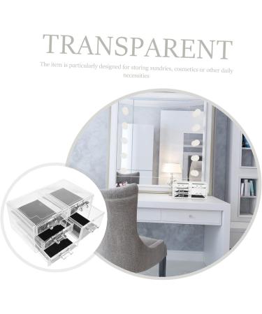 BRIGHTFUFU Transparent Cosmetic Box Clear Plastic Containers Eyeshadow Organizer Desktop Makeup Organizer Set - Buy Online on GoSupps.com