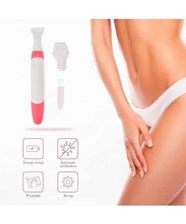 Buy Women's Epilator Trimmer Set - Stainless Steel Hair Removal Razor for Legs | Efficient Electric Hair Cutter - 18x2.5x0.5 cm - Red - Buy Online on GoSupps.com