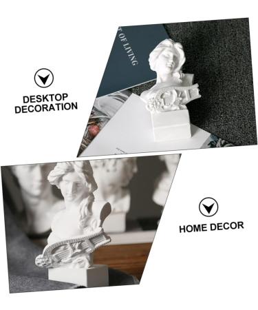 Zerodeko 1pc Piano Statue Mini Resin Figurines Desktop House Decorations for Home Air Conditioner Wind Deflector Greek Mythology Decor Greek Statue White Teaching Aids Household - Buy Online on GoSupps.com