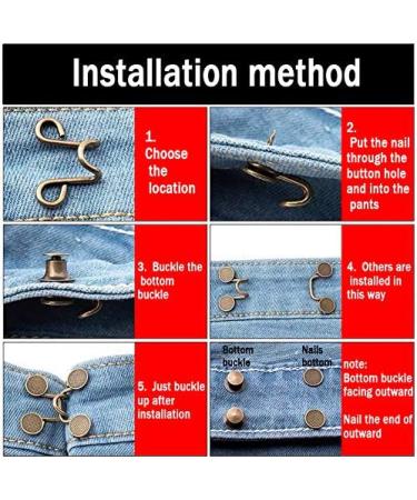 WZT 20 Pieces Adjustable Waist Buckle Extender Set - Perfect Fit Instant Button for Jeans and Pants - Waist Extender Button for Comfortable Wear (20 Pcs) - Buy Online on GoSupps.com
