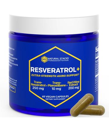 NATURAL STACKS NeuroFuel & Resveratrol+ Supplement Bundle - Supports Focus Memory & Healthy Brain Aging* - 135 Capsules - Buy Online on GoSupps.com