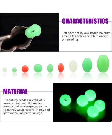 Swpeet 1050Pcs Plastic Luminous Fishing Beads Assortment Kit - Soft Rigging Beads for Lures & Tackle - Floats Set Included - Buy Online on GoSupps.com