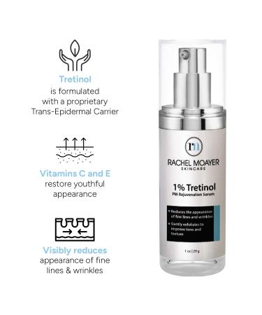 Rachel Moayer 1% Tretinol PM Rejuvenation Serum Anti Aging Serum for Women Rejuvenate Face Serum Ideal for Fine Lines & Wrinkles Skin Firming Serum for Face Exfoliates To Help Refine Tone & Texture - Buy Online on GoSupps.com