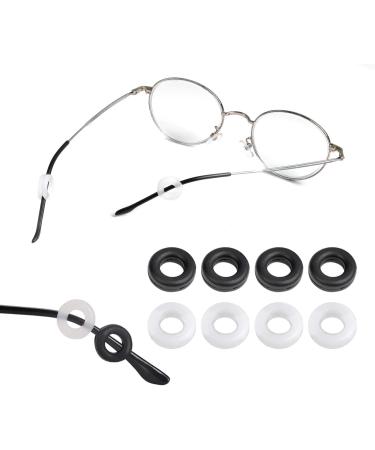 16 Pairs Anti-Slip Silicone Nose Pads for Glasses | Soft Ear Hooks & Pads for Sports Sunglasses & Reading Glasses - Black & Transparent - Buy Online on GoSupps.com