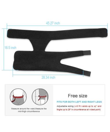 Groin Support Wrap & Hip Compression Sleeve - Adjustable Pain Relief Brace for Men & Women - Sciatica Thigh Hip Flexor Groin Injury & Hamstring Support - Buy Online on GoSupps.com