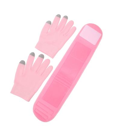 Beaupretty 1 Set Cervical Membrane Moisturizing Girls Accessories Girls Gloves Chest Wrinkle Pads Neck Wrinkle Pads Hand Moisturizer Gloves Accessories for Girls Dilute Neck Pad 48x10cm Pink