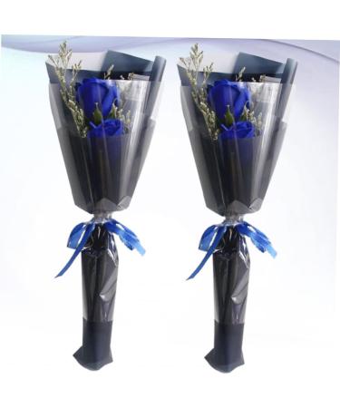 ABOOFAN 6 Pcs Flower Soap Bouquet Artificial Rose Flower Scented Rose Bouquet Rose Flower Soap Graduation Flower Bouquet Everlasting Flower Rose Flower Gift Carnation Decorate Delicate Bluex3pcs 34x12x6cmx3pcs - Buy Online on GoSupps.com