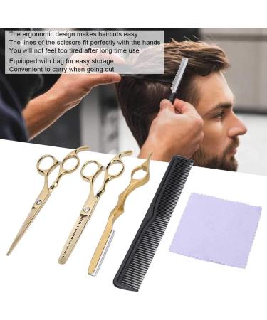 Thinning Haircut Scissors Set Stainless Steel Ergonomic Design Color Multi-Functional Set Suitable for Men and Women with Convenient Storage Bag for - Buy Online on GoSupps.com