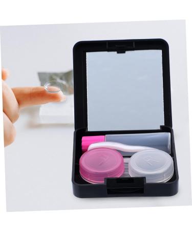 Solustrie 9-Sentence Contact Lens Container with Tweezers & Mirror - Halloween Lens Carrier Bag - Portable Glasses Frame & Black Bracket - Set of 3 (6.5x6.5x2cm) - Buy Online on GoSupps.com