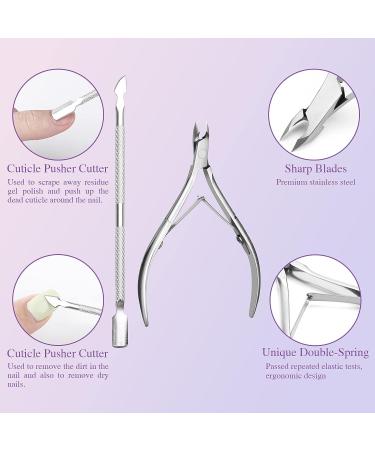 13 in 1 Professional Manicure Nail File Set - Double Sided 100/180 Grit, Cuticle Nippers, Pusher, Peeler, Cleaning Brush - Mery Board, Buffers - Purple - Buy Online on GoSupps.com