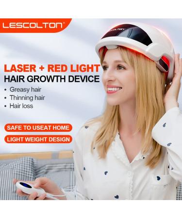 LESCOLTON FDA Cleared Hair Regrowth Laser Cap for Men & Women - Red Light Therapy for Thinning Hair - Buy Online on GoSupps.com