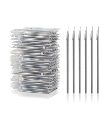 Body Piercing Needles, ATOMUS 10pcs 16G Stainless Steel Sterile Disposable Ear Nose Navel Nipple Lip Piercing Needles