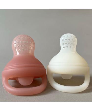 Ali+Oli Food & Fruit Feeder Pacifier Set (Snow & Blush) - BPA-Free Silicone Teether for Babies - Buy Online on GoSupps.com